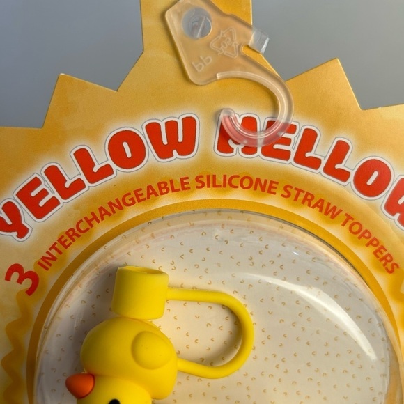 Straw Toppers Emoji Set Cook with Color reusable piece silicone - Picture 6 of 8